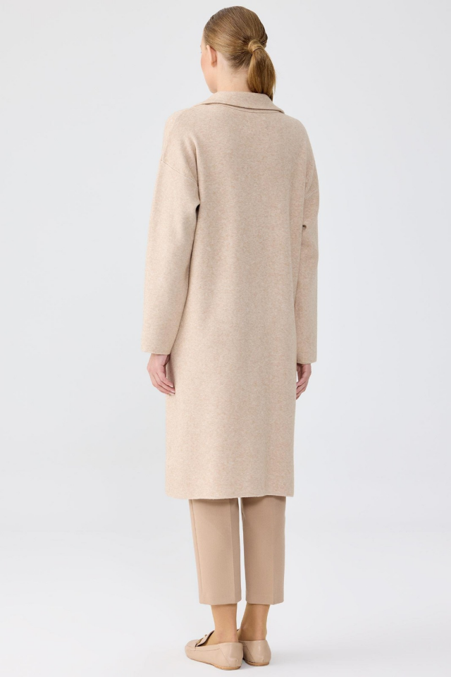 22012 KRAVUZE YAKA GOLD DÜĞMELİ TRİKO HIRKA