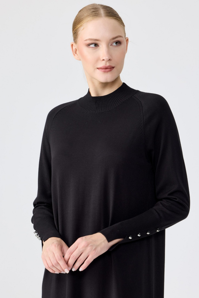 21597 YARIM BALIKÇI TRİKO ELBİSE