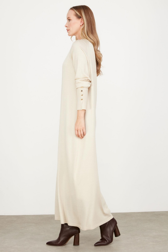 21597 YARIM BALIKÇI TRİKO ELBİSE