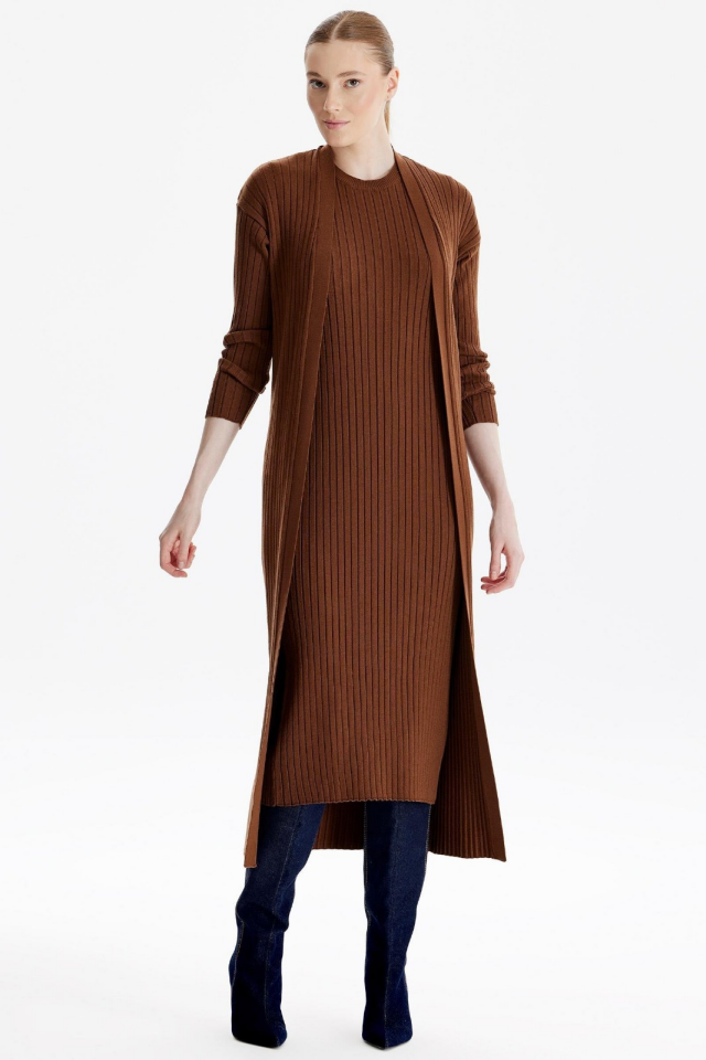 21598 HIRKA KOMBİNLİ TRİKO ELBİSE