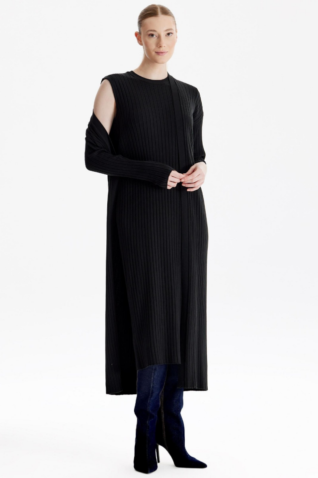 21598 HIRKA KOMBİNLİ TRİKO ELBİSE