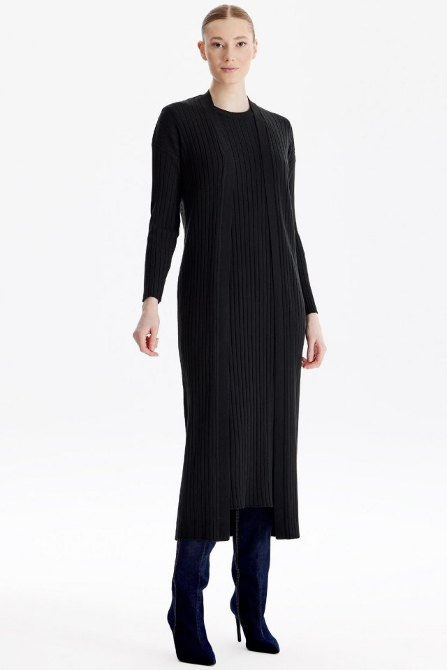 21598 HIRKA KOMBİNLİ TRİKO ELBİSE