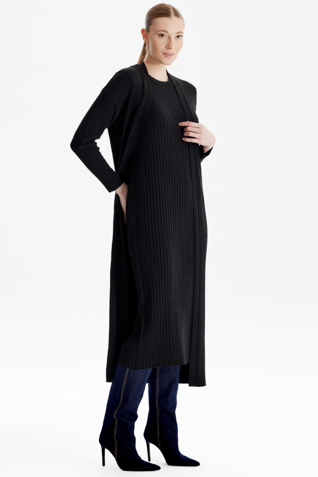 21598 HIRKA KOMBİNLİ TRİKO ELBİSE