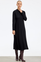 21605 KALIN PİLİSELİ TRİKO ELBİSE