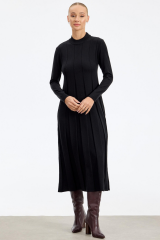 21605 KALIN PİLİSELİ TRİKO ELBİSE