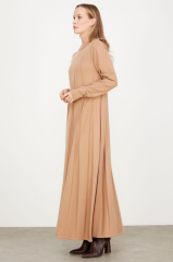 21605 KALIN PİLİSELİ TRİKO ELBİSE