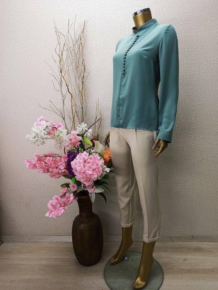 QYS 1010 ÖNÜ DÜĞMELİ  GÖMLEK #22-05#