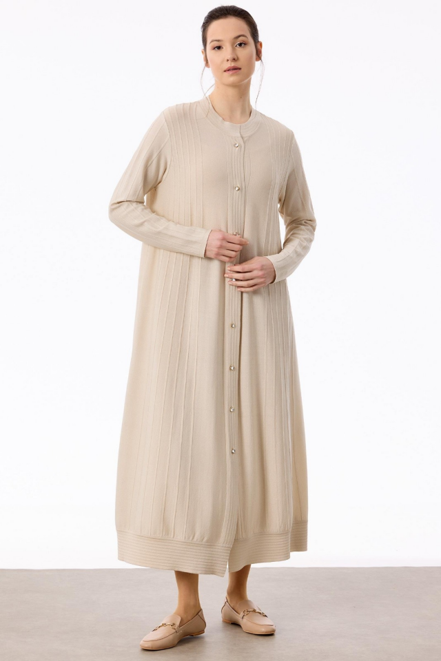 21842 NERVÜR DETAYLI MAX BOY TRİKO RAYON HIRKA