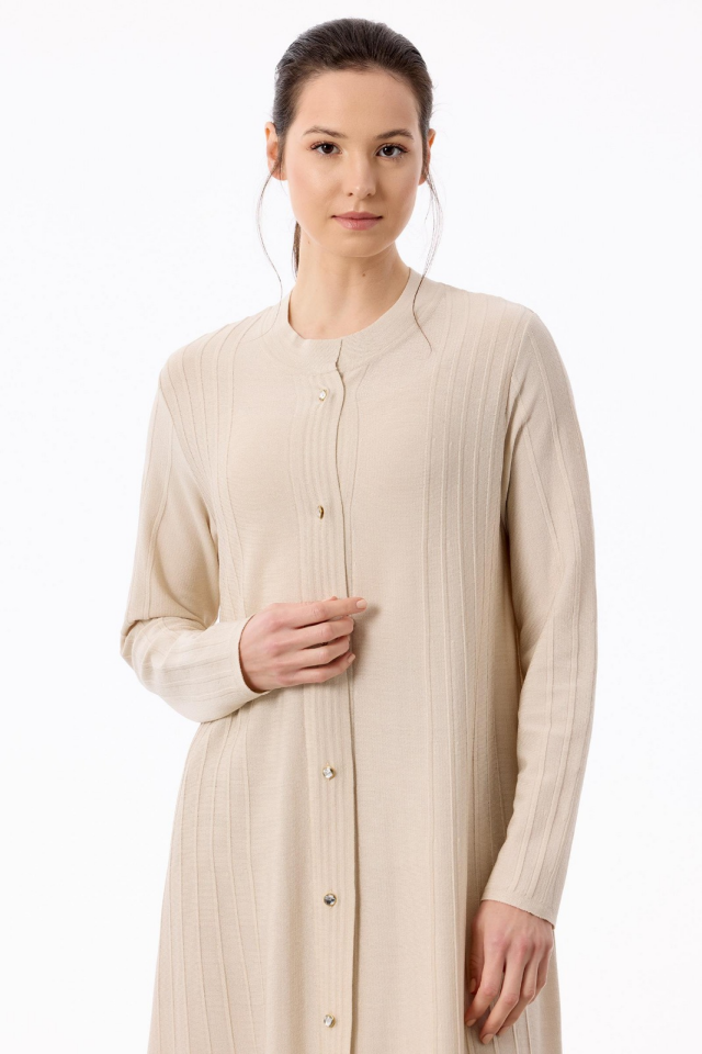 21842 NERVÜR DETAYLI MAX BOY TRİKO RAYON HIRKA