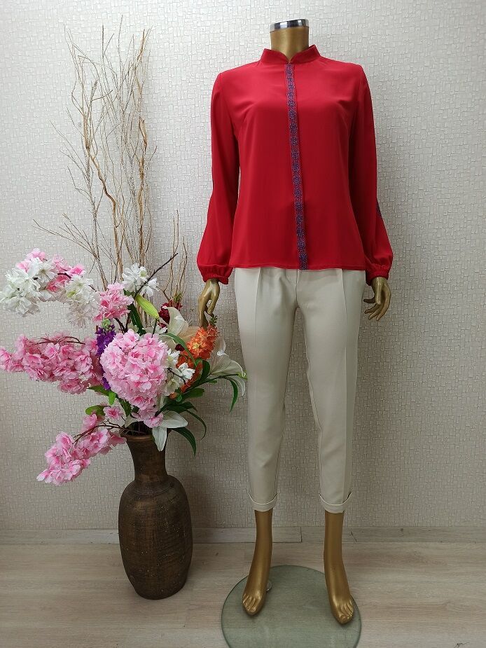 QYS 1038 SİMLİ BASKILI GÖMLEK #22-05#