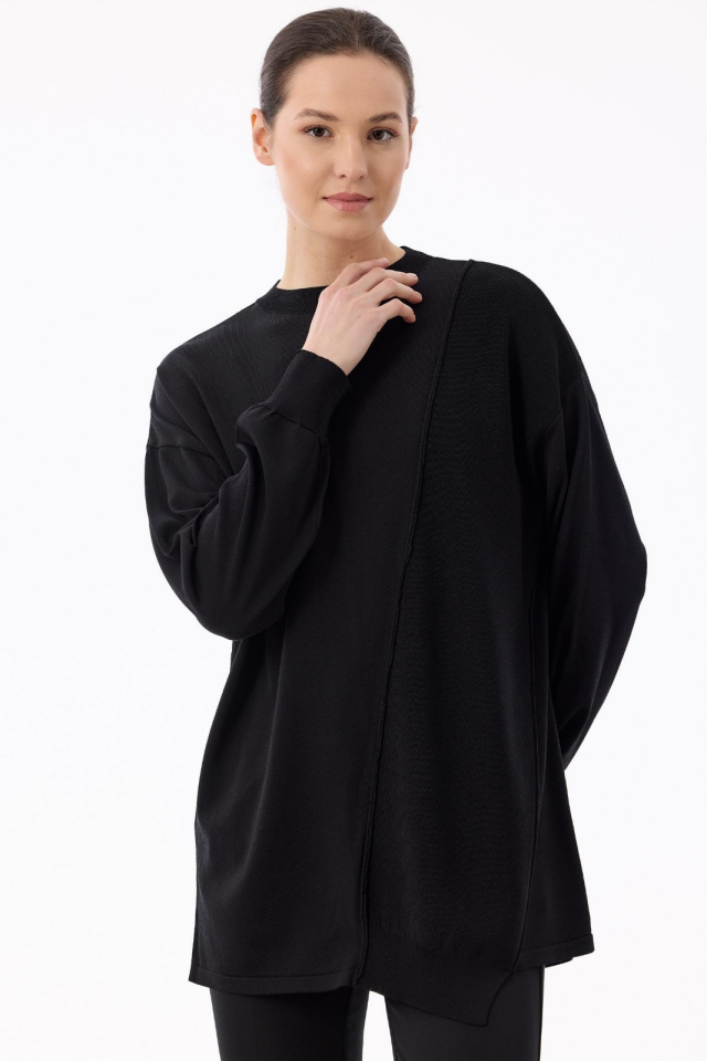 21872 ÖRGÜ DETAYLI RAYON TUNİK