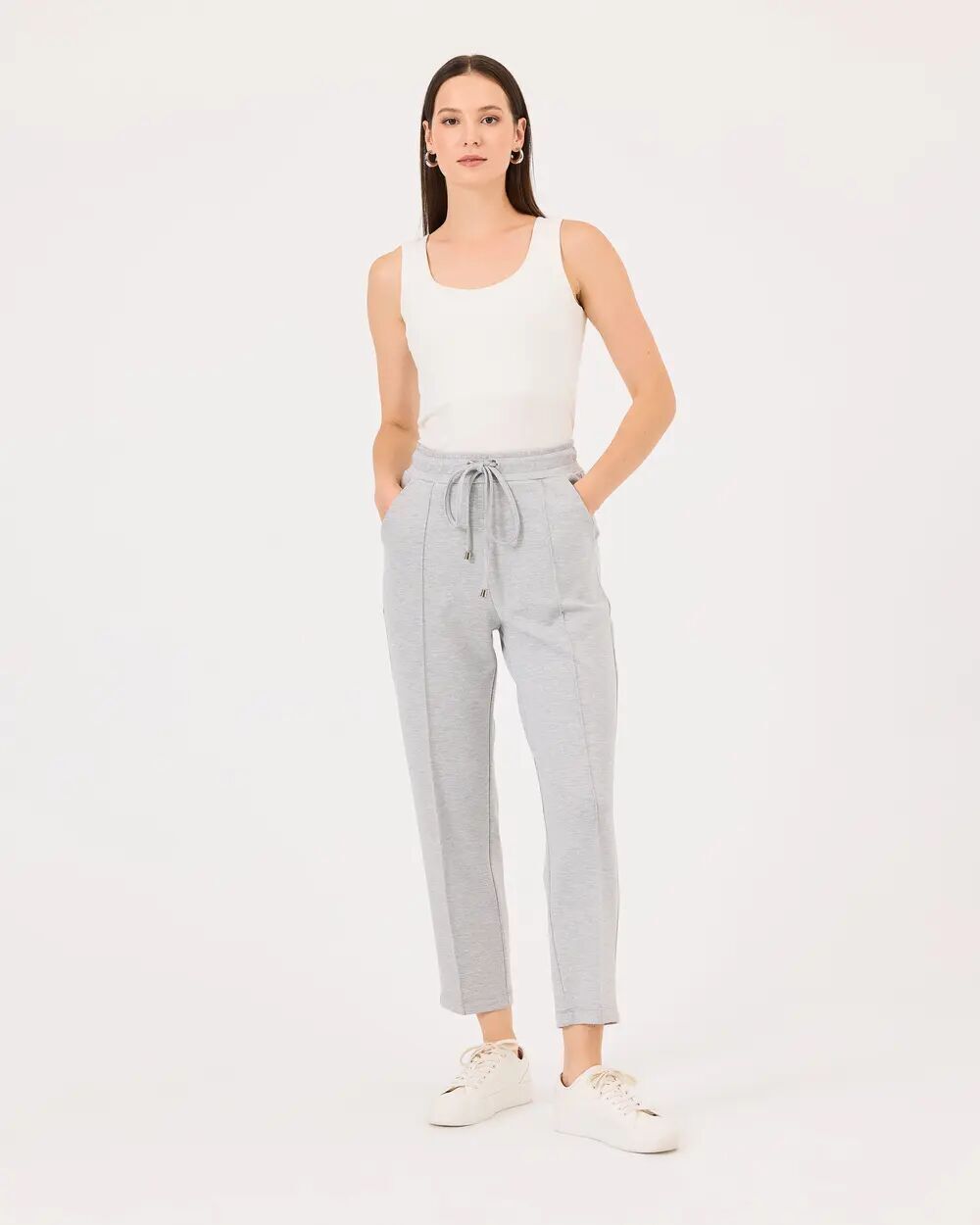 10004 BELİ BAĞLAMALI VE LASTİKLİ CEPLİ GÜNLÜK PANTOLON QKS