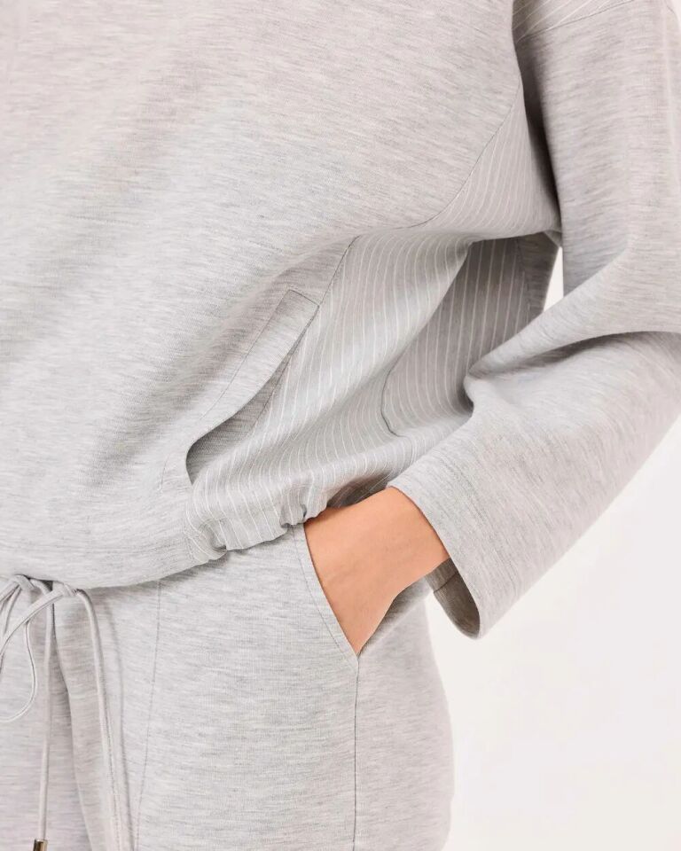 10002 YAKASI TAŞ DETAY GÜNLÜK SWEATSHİRT QKS