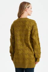 21504 KAZAYAKLI HAVLU ÖRGÜLÜ TRİKO HIRKA