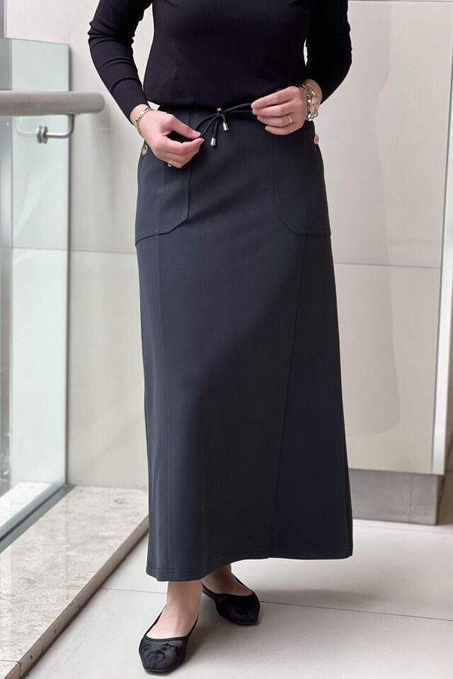 SZ-5472 ELENNA CEP.DÜĞ. ÇAN ETEK #12-25# 48 - SİYAH