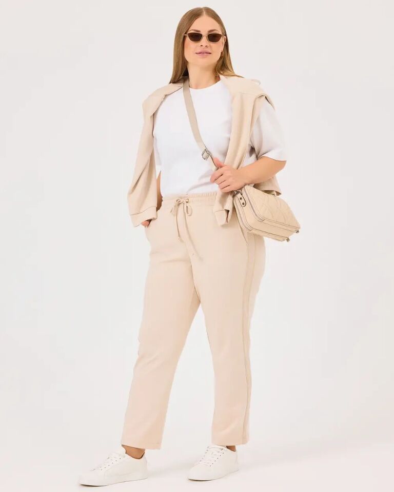 4015 BELİ BAĞLAMALI VE LASTİKLİ CEPLİ EŞOFMAN ALTI QKS