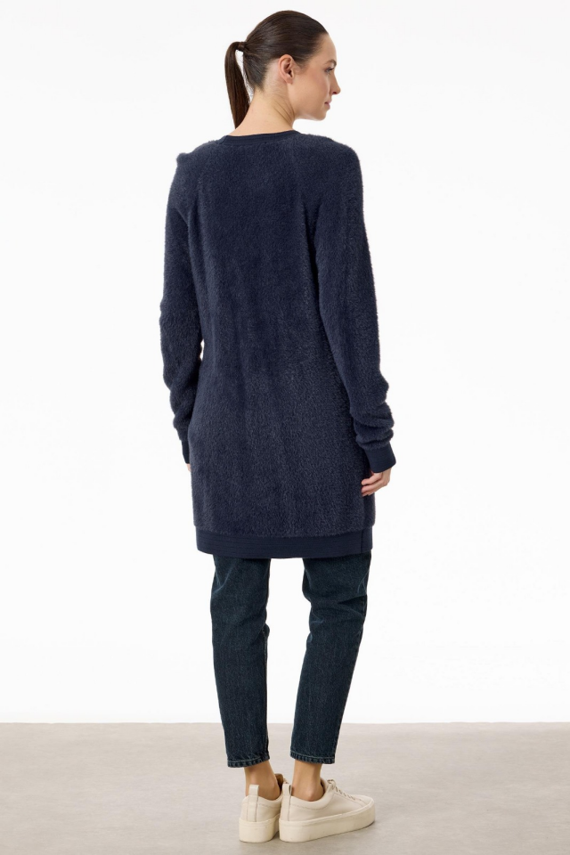 21586 REGLAN KOLLU DÜĞME DETAYLI MİNK TUNİK