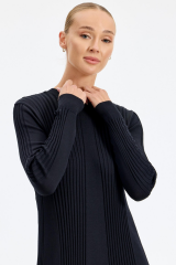 21638 FİTİL DETAYLI RAYON ELBİSE