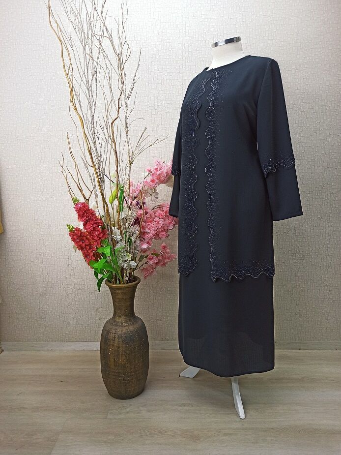 QYS 4031 TAŞLI LAZER ELBİSE #22-05#