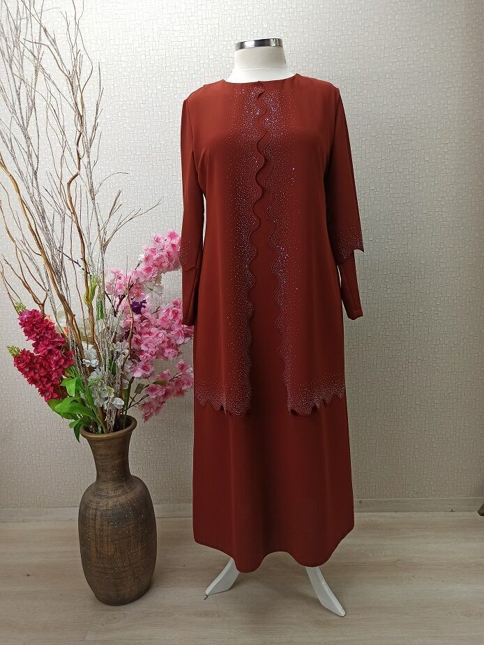 QYS 4031 TAŞLI LAZER ELBİSE #22-05#