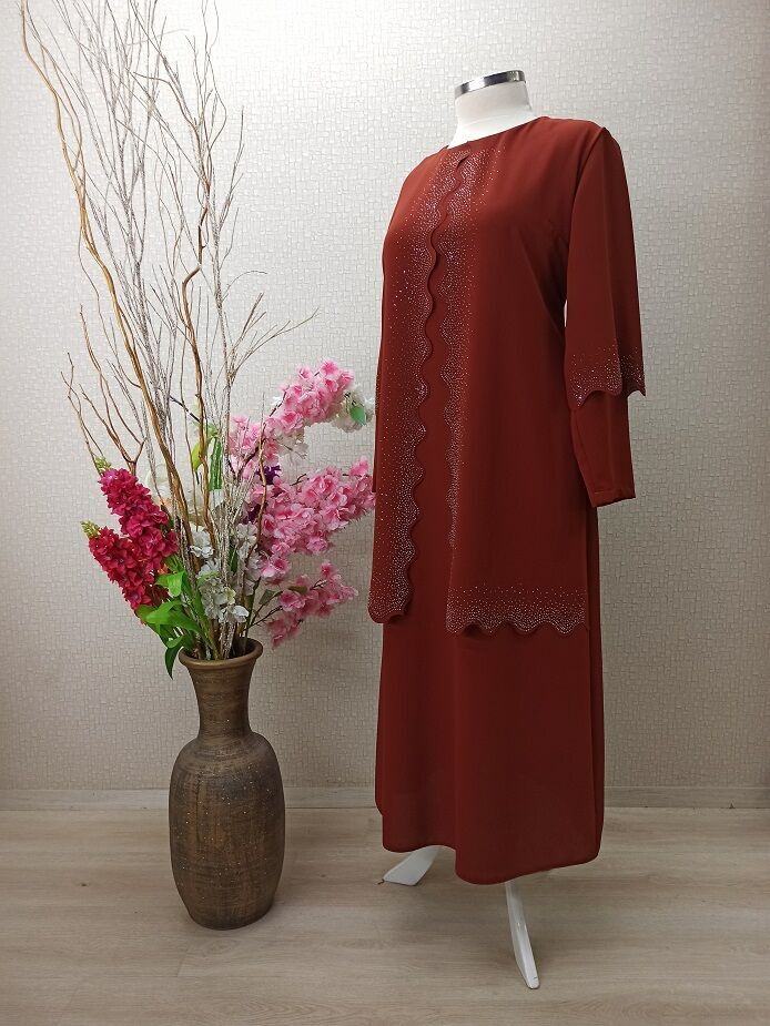 QYS 4031 TAŞLI LAZER ELBİSE #22-05#