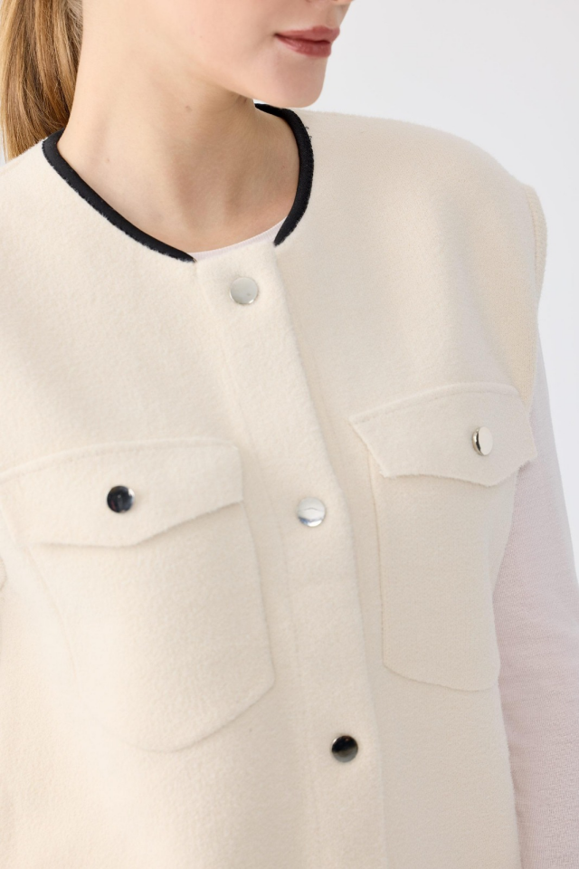 22019 CEP DETAYLI TRİKO YELEK