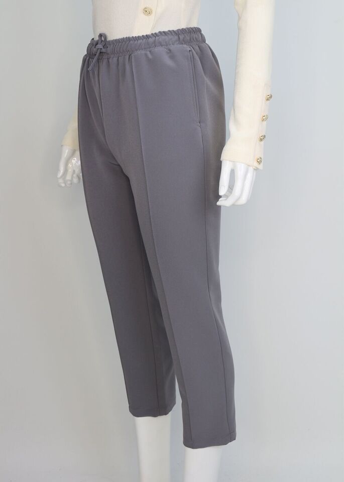 59020 BELİ LASTİKLİ CEPLİ KLASİK DAR PAÇA PANTOLON QYS 59020 PANTOLON #23-093 38 - LACİVERT
