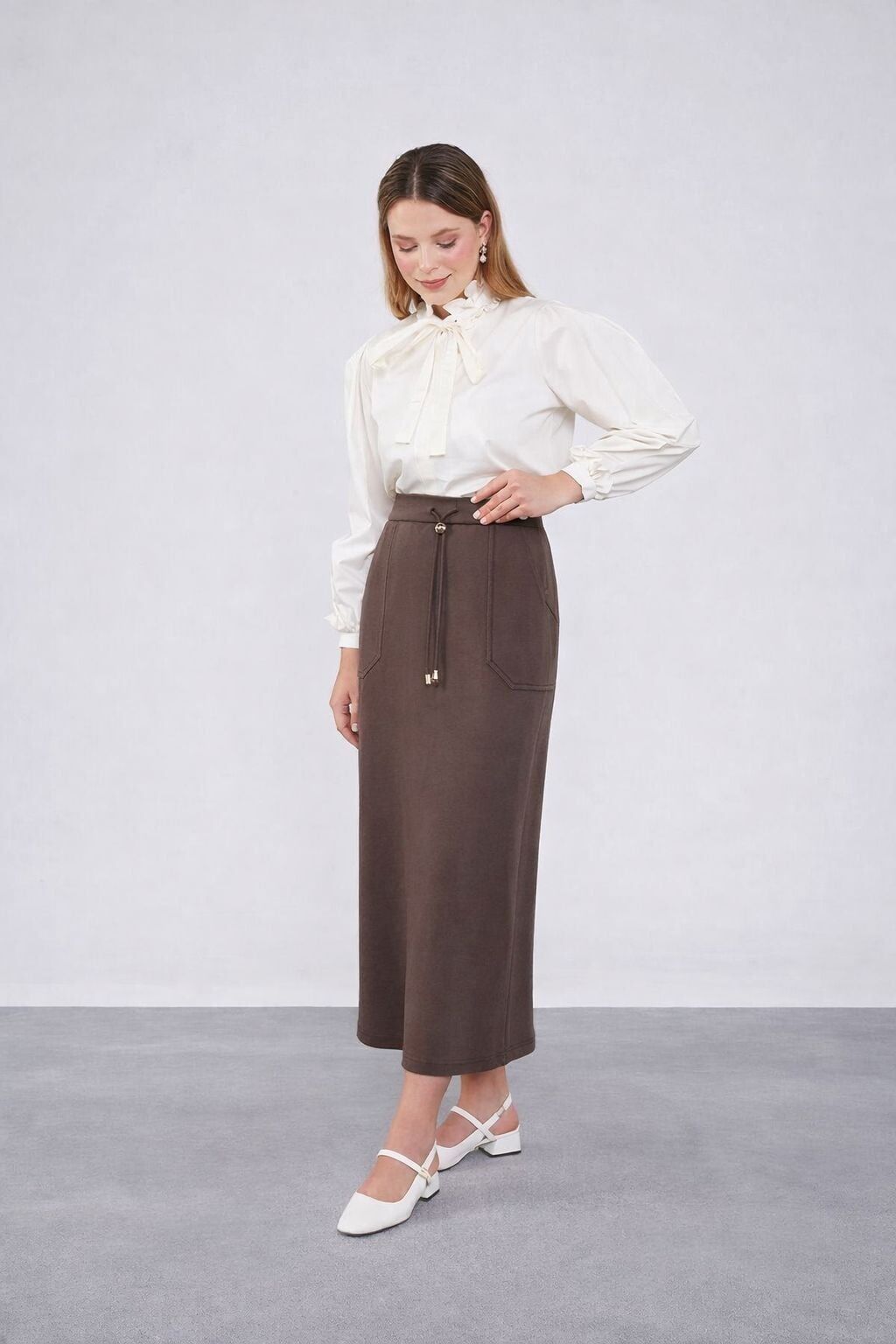 SZ-5472 ELENNA CEP.DÜĞ. ÇAN ETEK #12-25# 38 - Kahverengi
