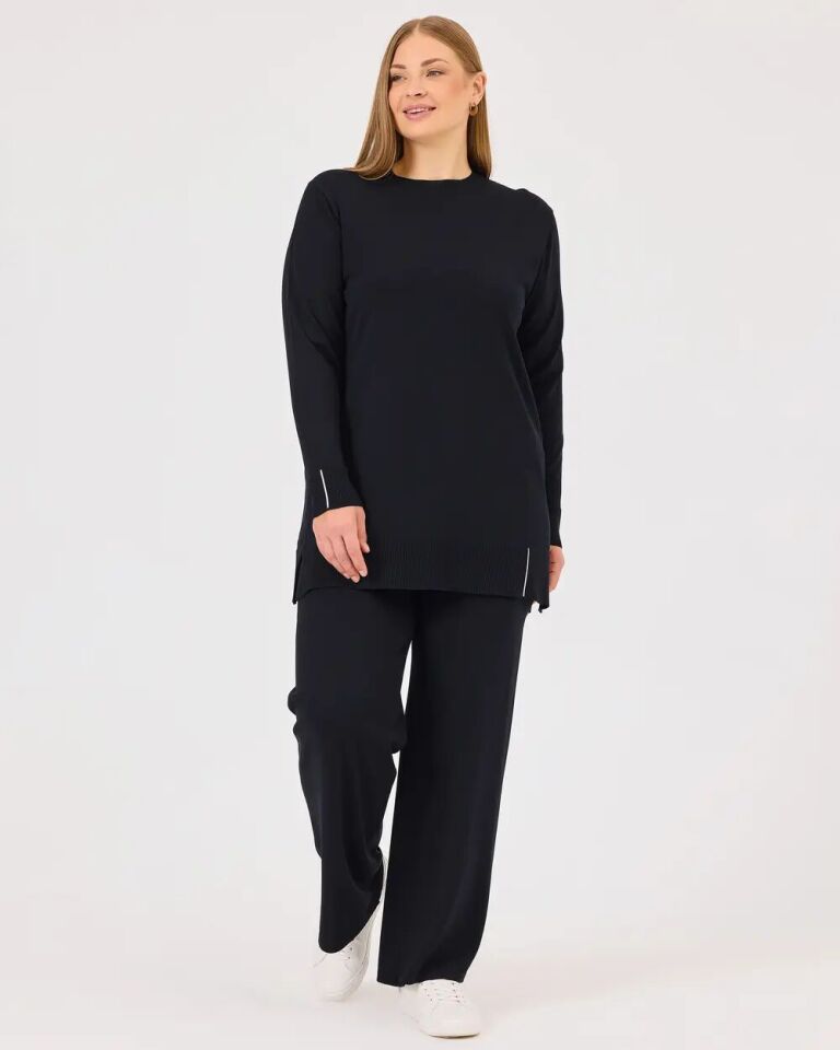 4002 BELİ LASTİKLİ BÜYÜK BEDEN TRİKO PANTOLON QKS