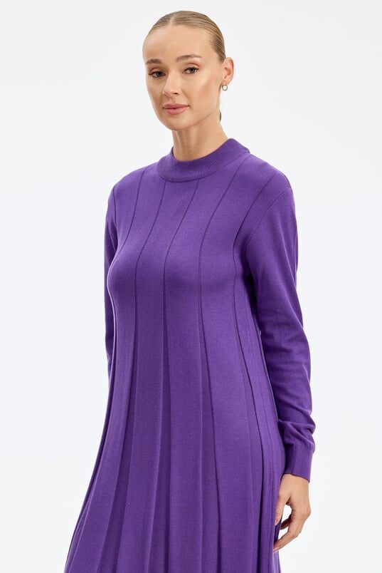 21605.1 KALIN PİLİSELİ TRİKO ELBİSE QKS