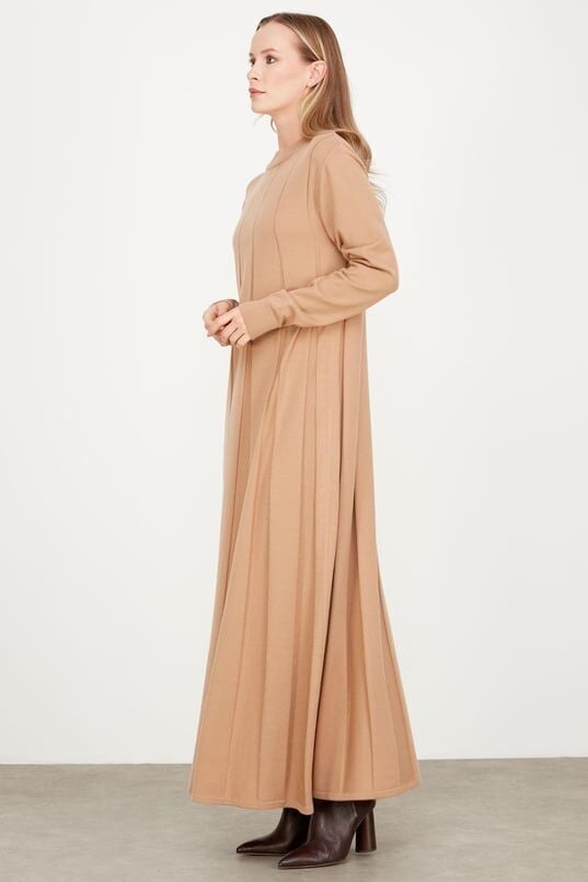 21605.1 KALIN PİLİSELİ TRİKO ELBİSE QKS