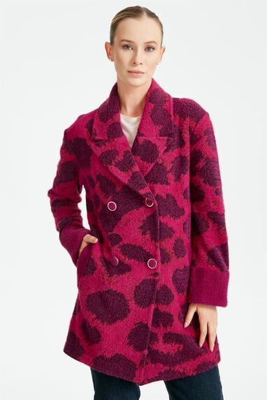 1539.01 KRUVAZE ÖNÜ DÜĞMELİ DESENLİ HIRKA QKS