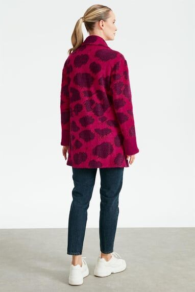 1539.01 KRUVAZE ÖNÜ DÜĞMELİ DESENLİ HIRKA QKS