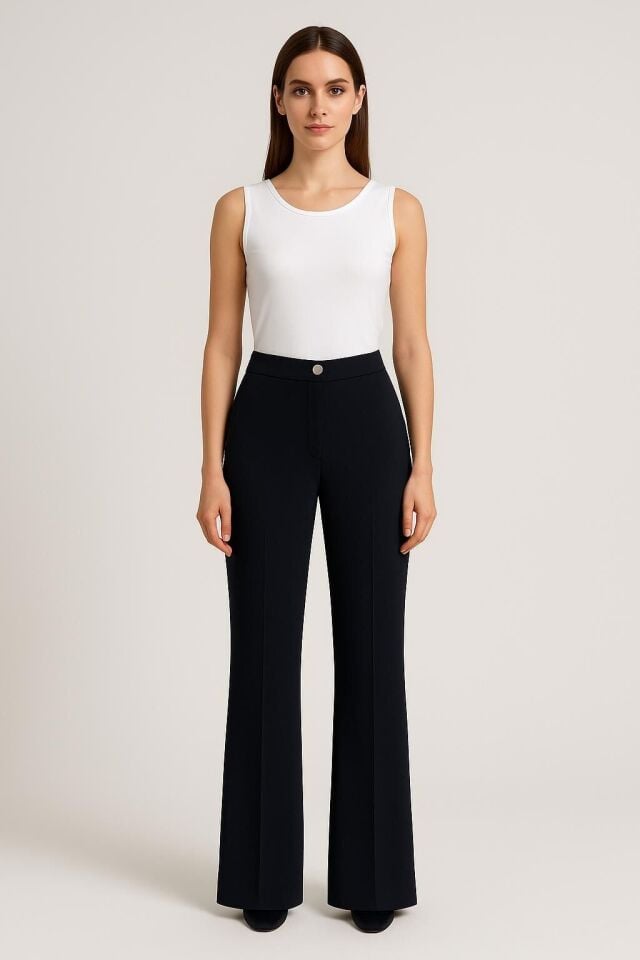 5199 BELİ DÜĞMELİ FERMUARLI KLASİK İSPANYOL PAÇA PANTOLON #01-25#