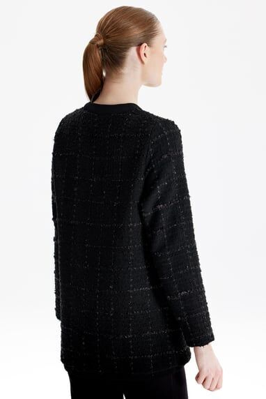 1696.01 SIFIR YAKA ÖNDEN DÜĞMELİ TUVİD DOKUMA HIRKA QKS