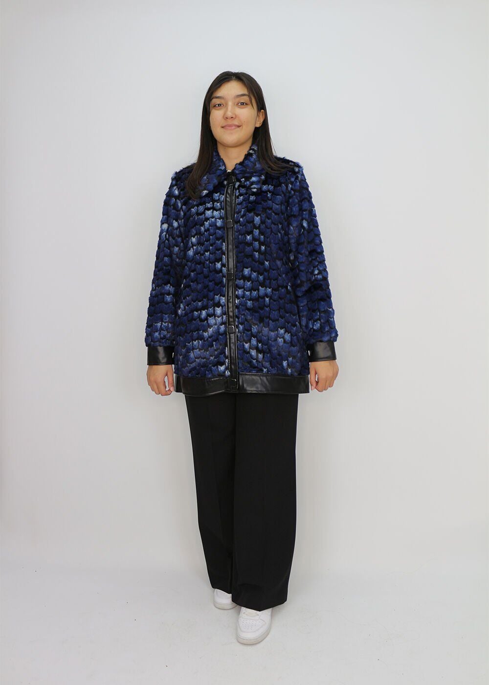 1707.01 POLO YAKALI ÖNDEN ÇITÇITLI KÜRK MONT QKS