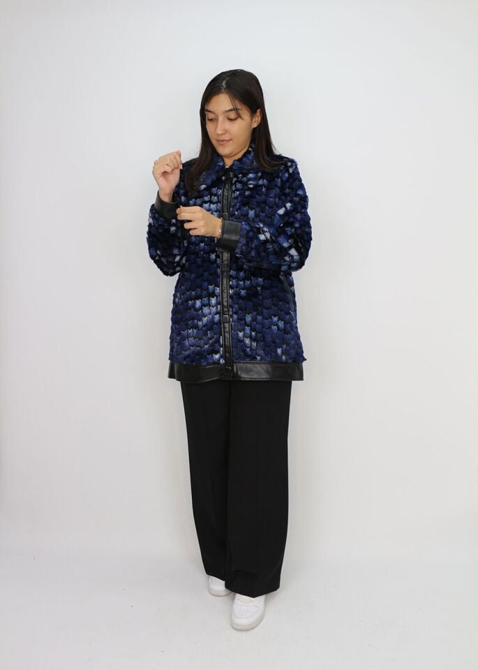 1707.01 POLO YAKALI ÖNDEN ÇITÇITLI KÜRK MONT QKS