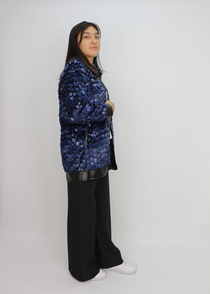 1707.01 POLO YAKALI ÖNDEN ÇITÇITLI KÜRK MONT QKS