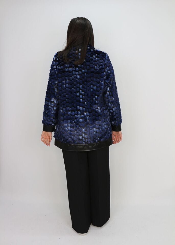 1707.01 POLO YAKALI ÖNDEN ÇITÇITLI KÜRK MONT QKS