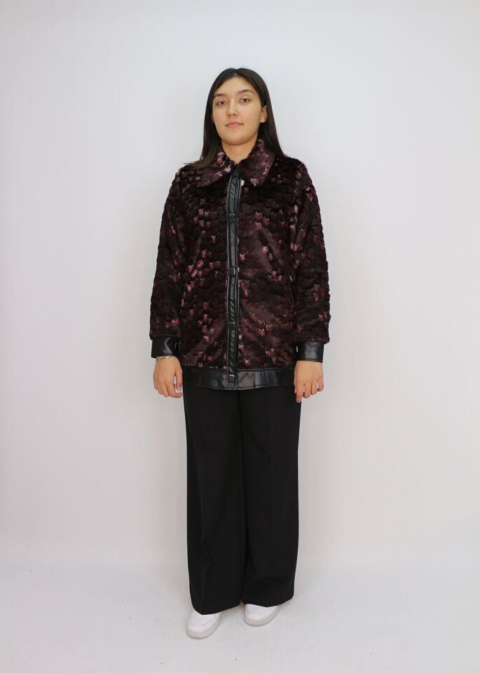 1707.01 POLO YAKALI ÖNDEN ÇITÇITLI KÜRK MONT QKS