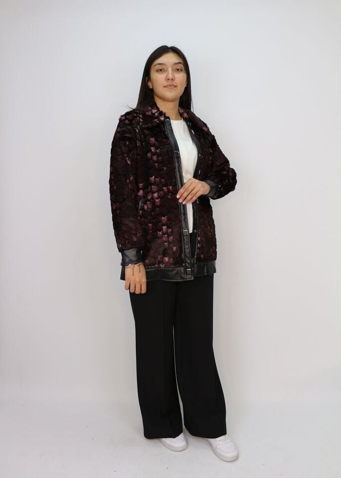 1707.01 POLO YAKALI ÖNDEN ÇITÇITLI KÜRK MONT QKS