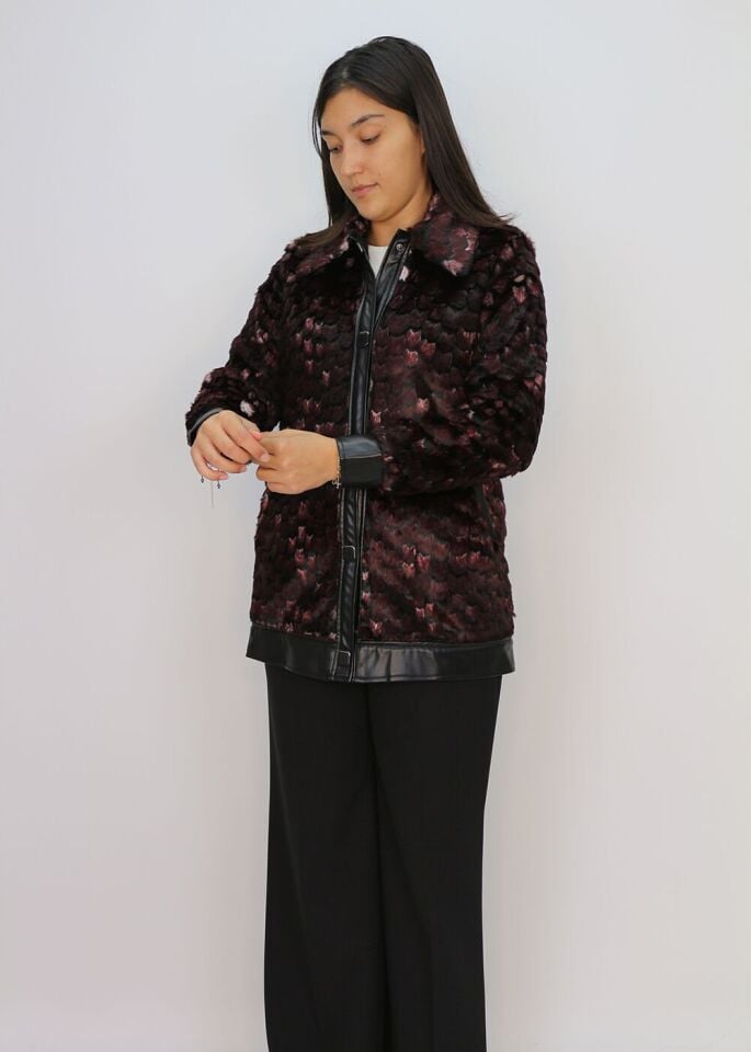 1707.01 POLO YAKALI ÖNDEN ÇITÇITLI KÜRK MONT QKS