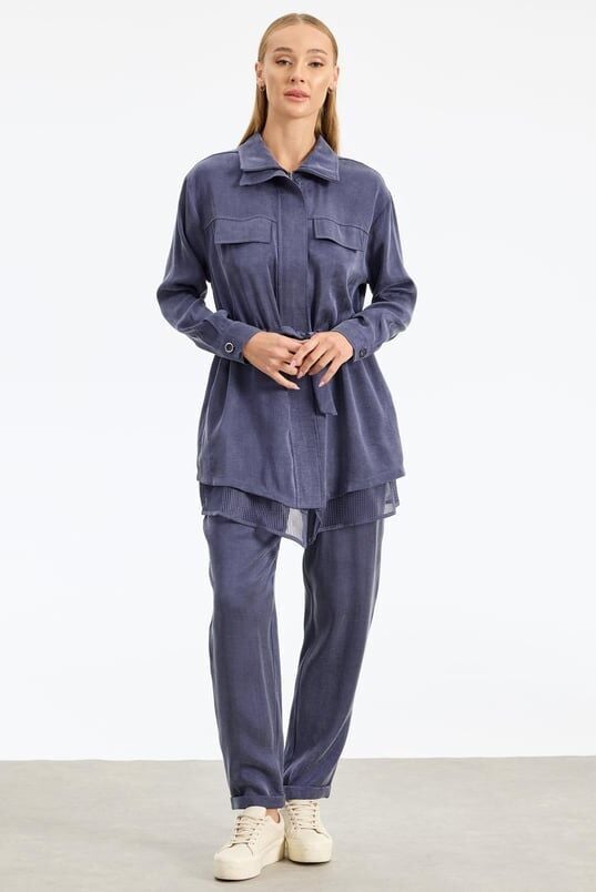 1873.01 FİLE DETAYLI CEKET PANTOLON TAKIM QKS