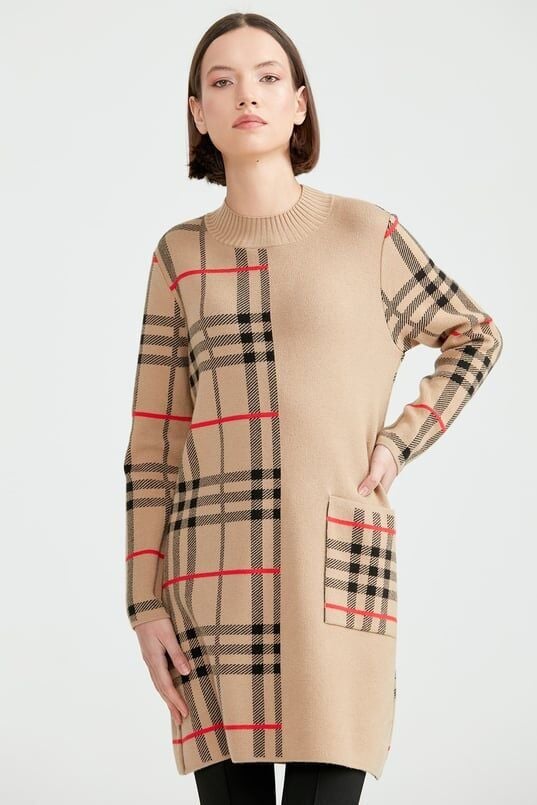 21043.1 EKOSE DETAYLI YARIM BALIKÇI TRİKO TUNİK QKS