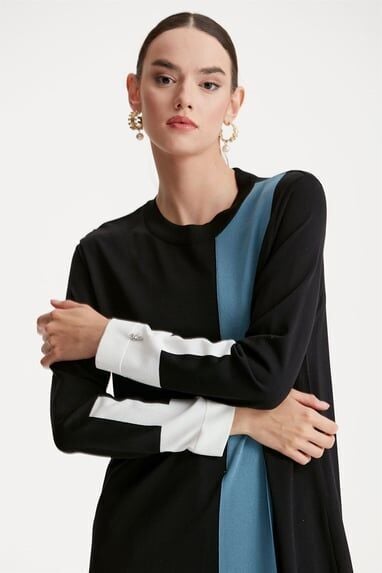 21261.1 RENKLİ RAYON TRİKO TUNİK ELBİSE QKS