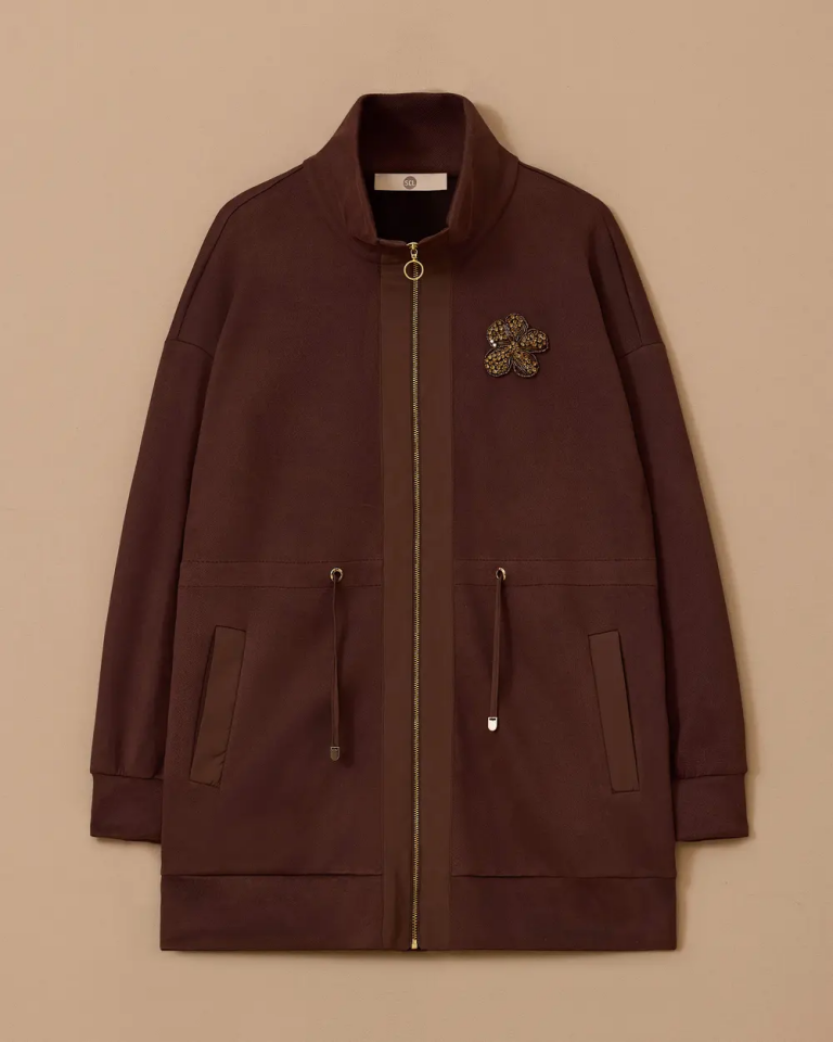 1007 TAŞ İŞLEMELİ FERMUARLI KAP 10002522511007 #11-25#