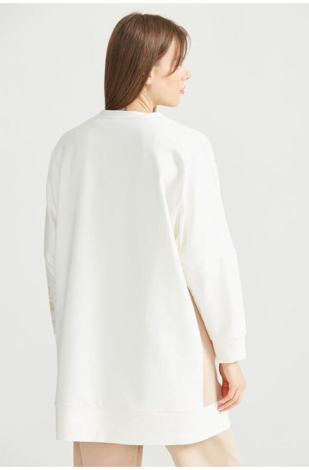 ÇAPRAZ RENK BLOKLU SWEAT TUNİK QKS 1250,01  #22-09#