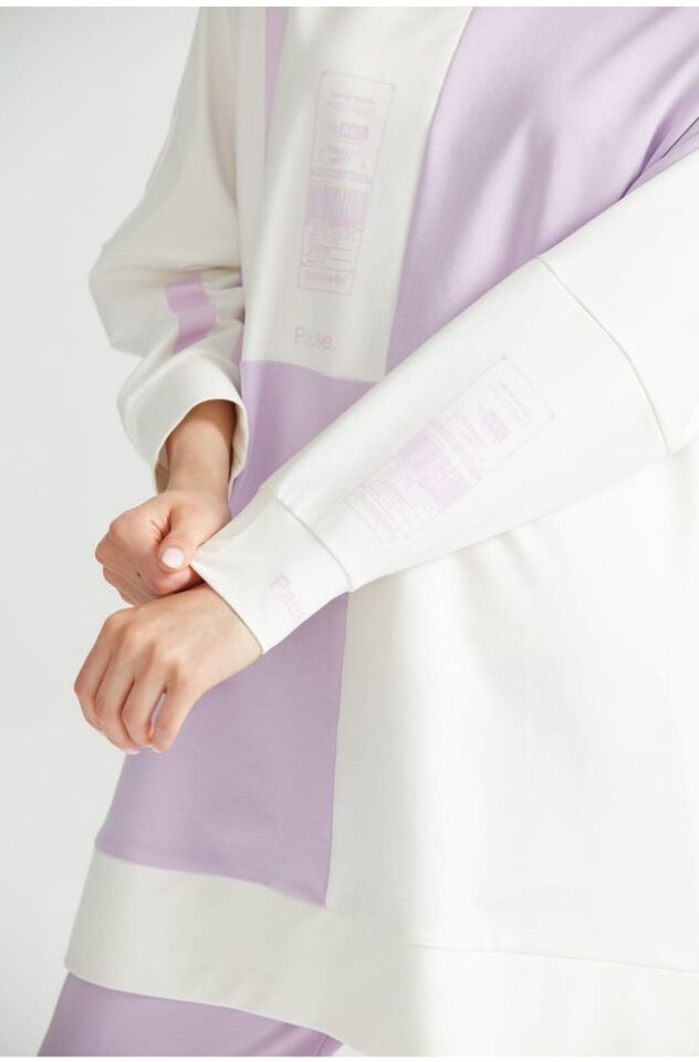 ÇAPRAZ RENK BLOKLU SWEAT TUNİK QKS 1250,01  #22-09#