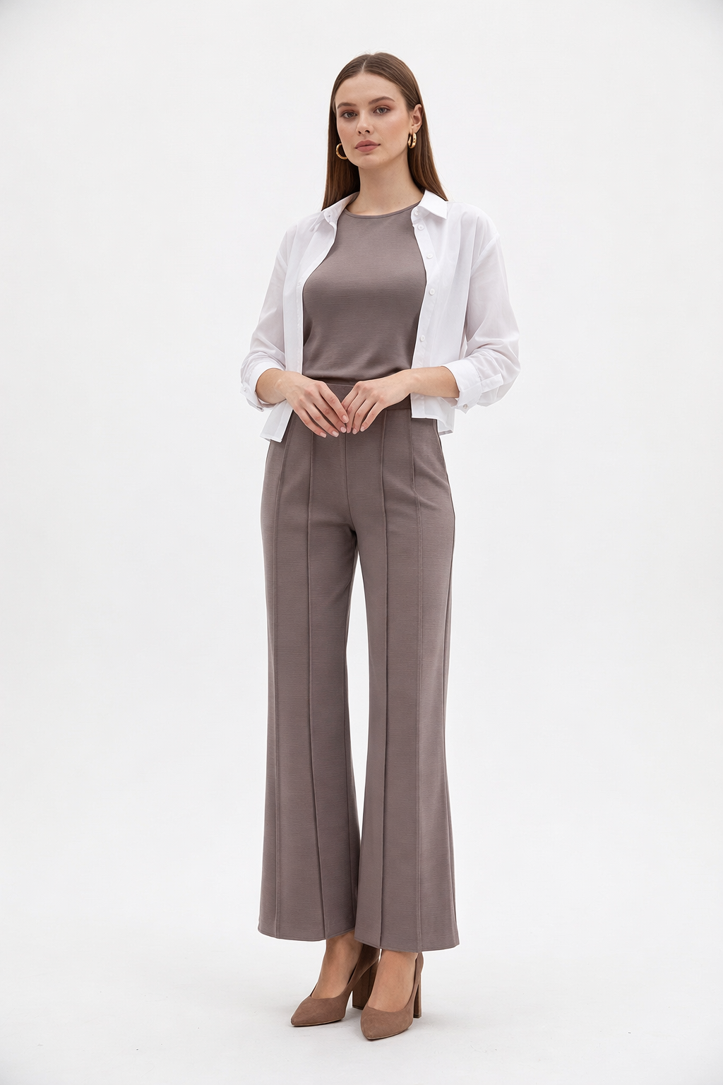 SZ-5610 RİO ÖNDEN PARÇALI İSPANYOL PAÇA PANTOLON #12-25#