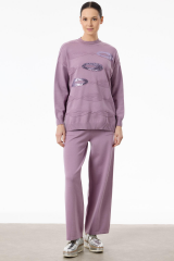 TKM.21750.1	ÖNÜ PAYET DETAYLI PANTOLONLU TRİKO TAKIM #11-25#